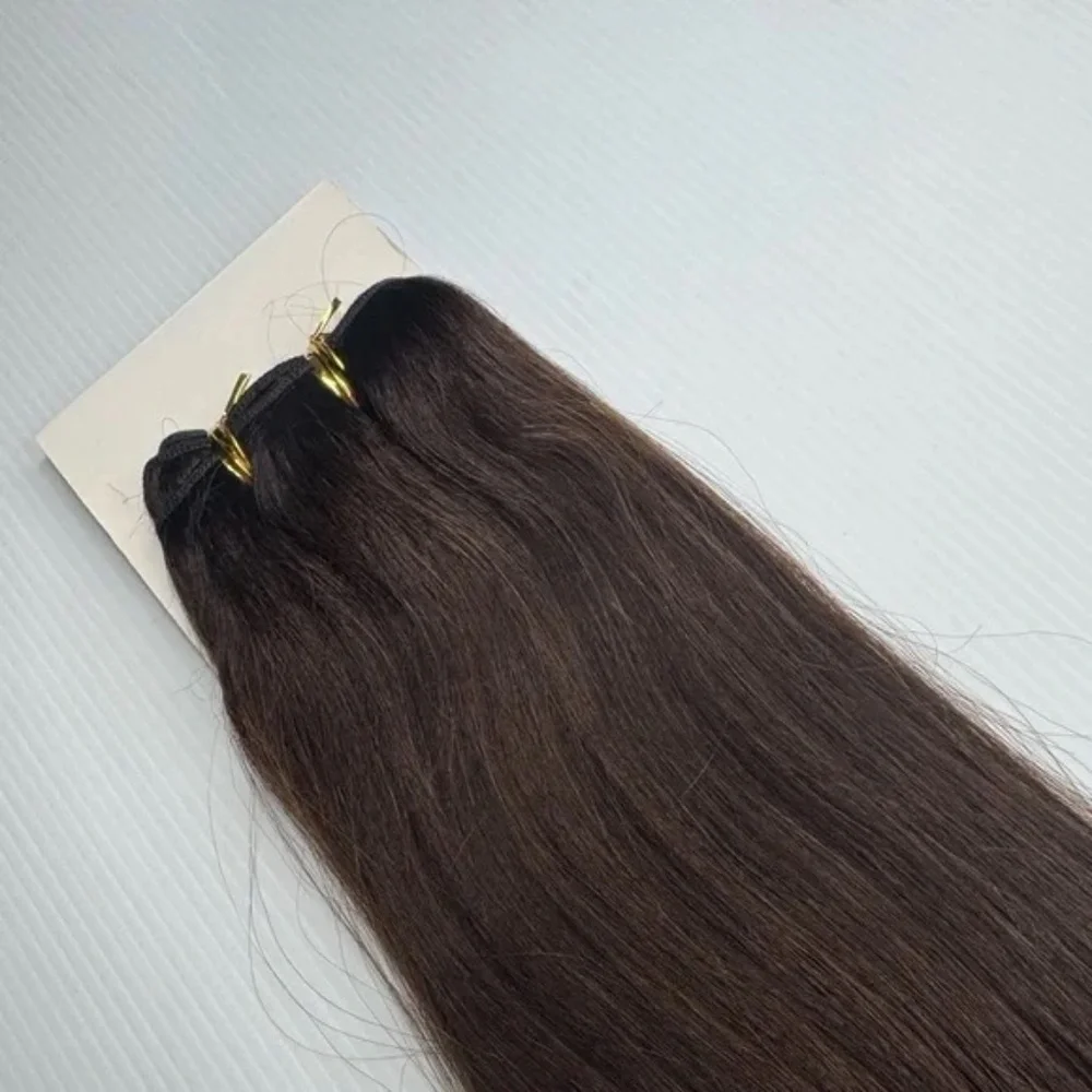 18 In 100% Human hair Weave Hair Extensions #2 Dark Brown